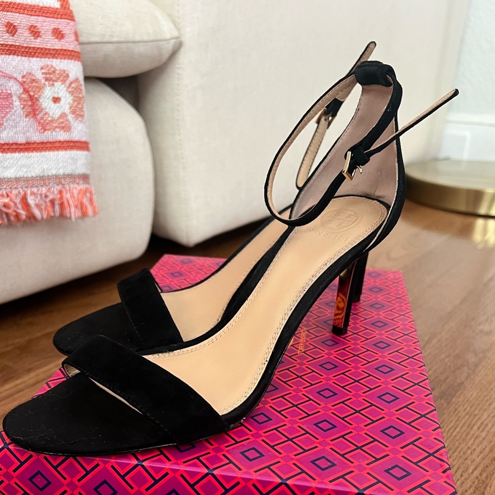 Tory Burch Black Suede Keri Heels